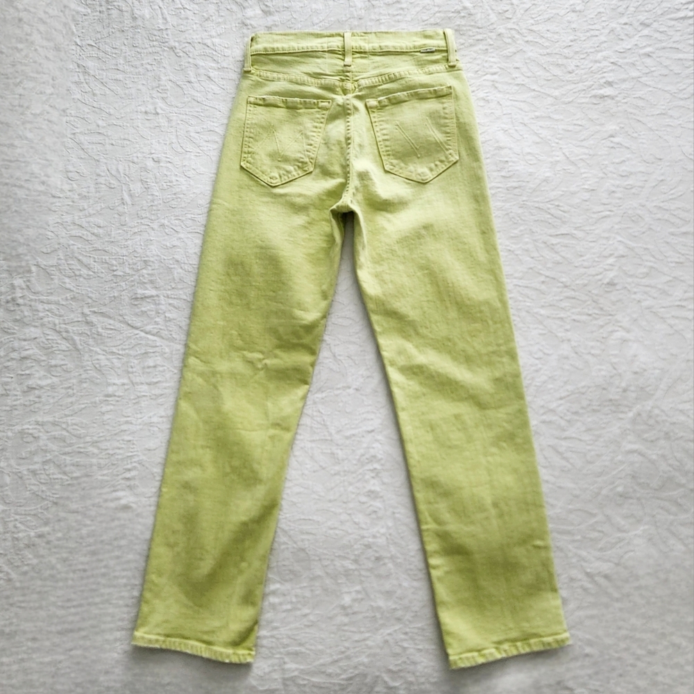 MOTHER The Tomcat Crop Straight High-Rise Jeans In Cirtron, Size 25 - Picture 8 of 16